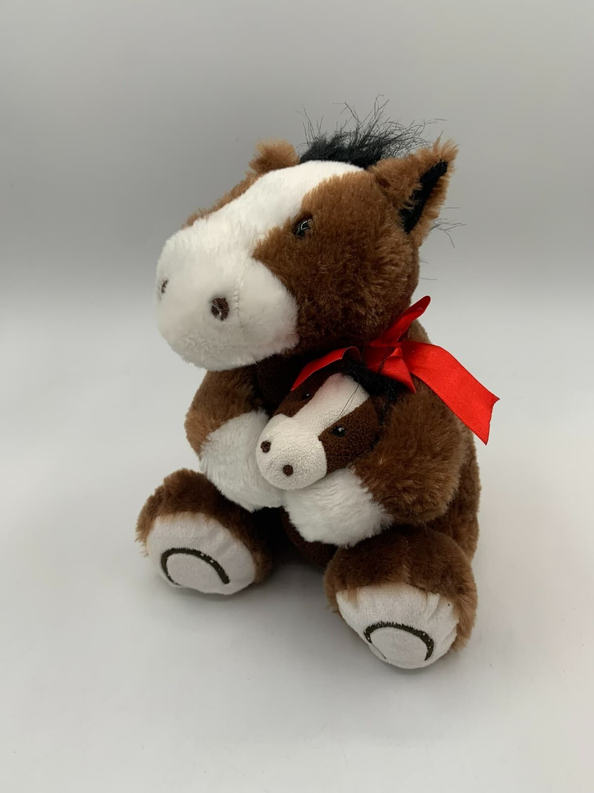Creature Comforts Horse Hugs from Texas Mom and Baby Horse Plush Horseshoe 9"