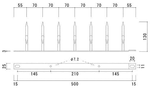 Shinobi Stealth Outdoor Security Steel Fence 5.1in black Clawless Specification 5