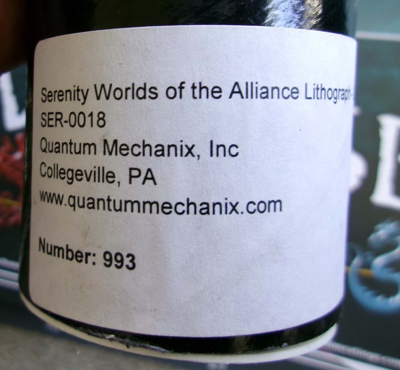 Serenity Worlds of the Alliance Quantum Mechanix QMX Signed Art Poster Firefly 6