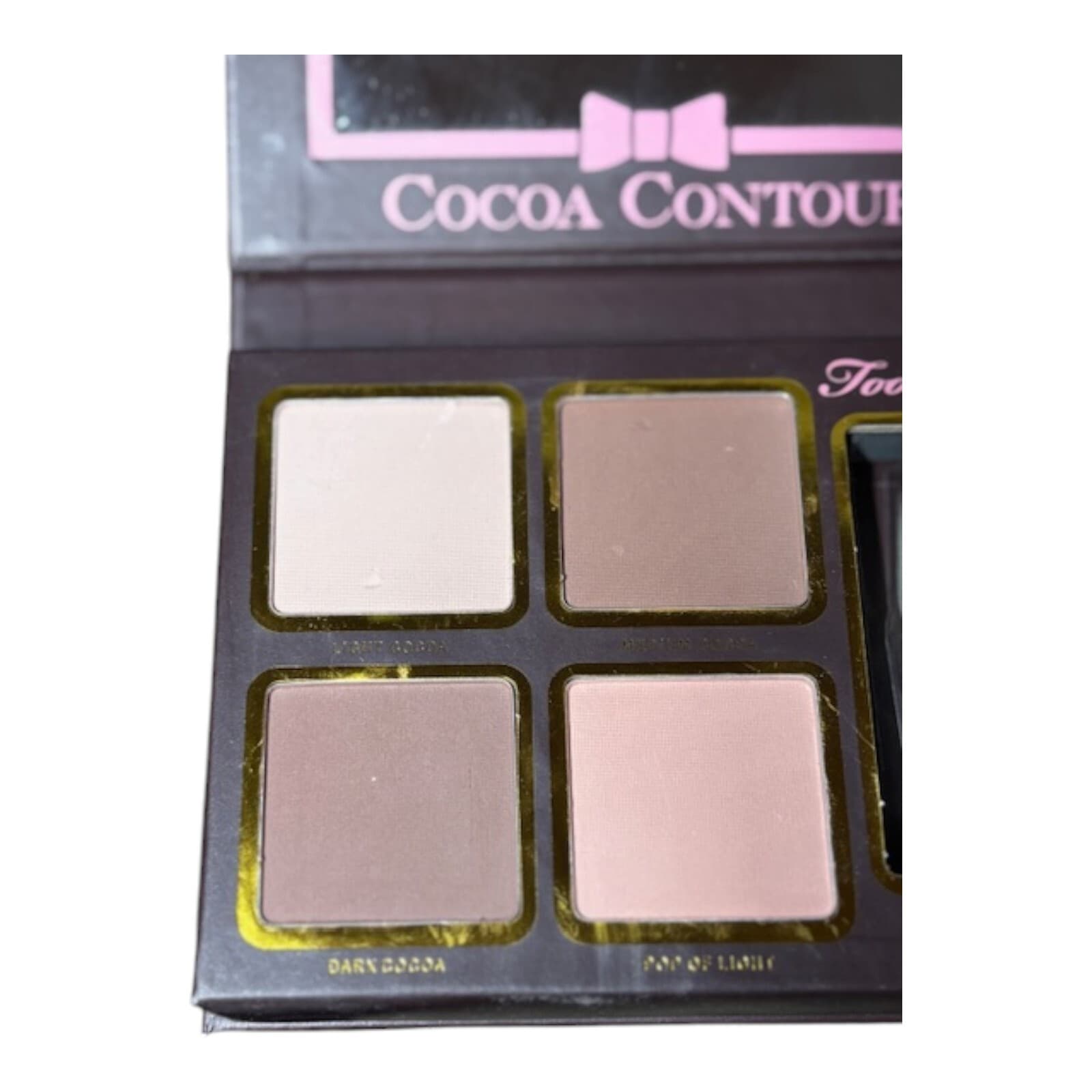 NIB Too Faced Cocoa Contour Highlight Palette Kabuki Brush free ship 5