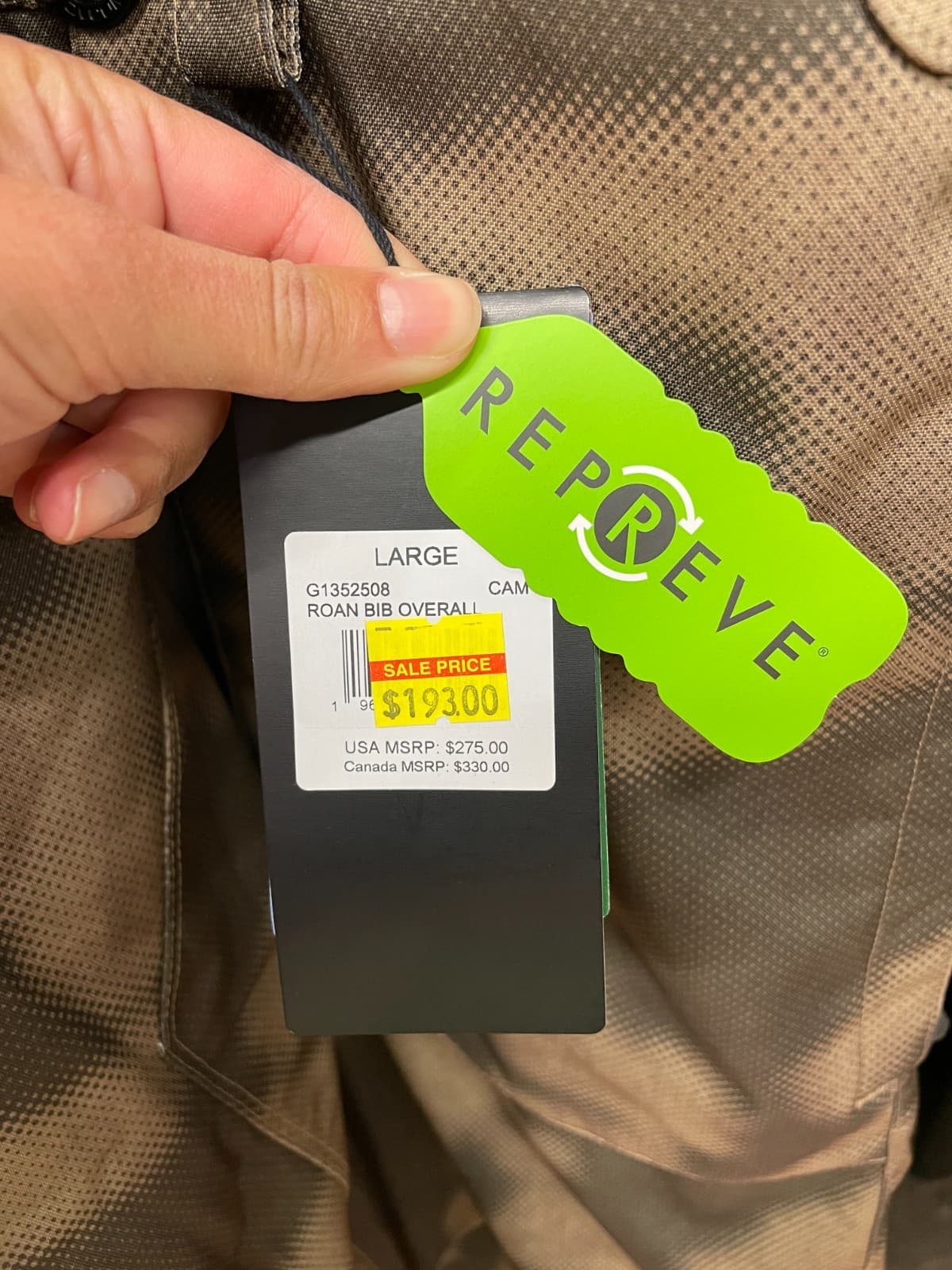 Volcom Mens Roan Bib Overall Camo 6