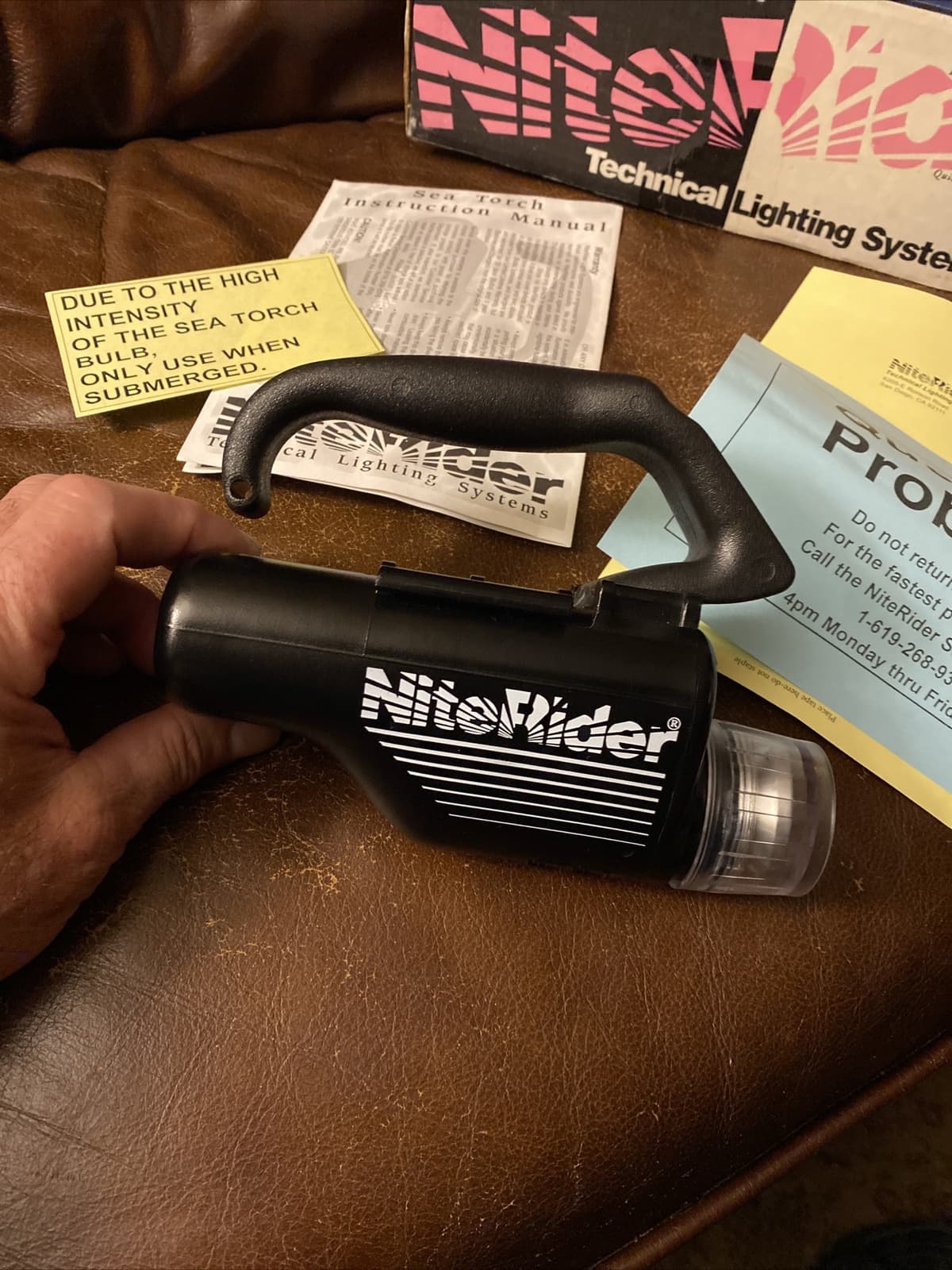 Niterider Technical Lighting Systems Under Water Dive Light Sea Torch 7079 NOS 3