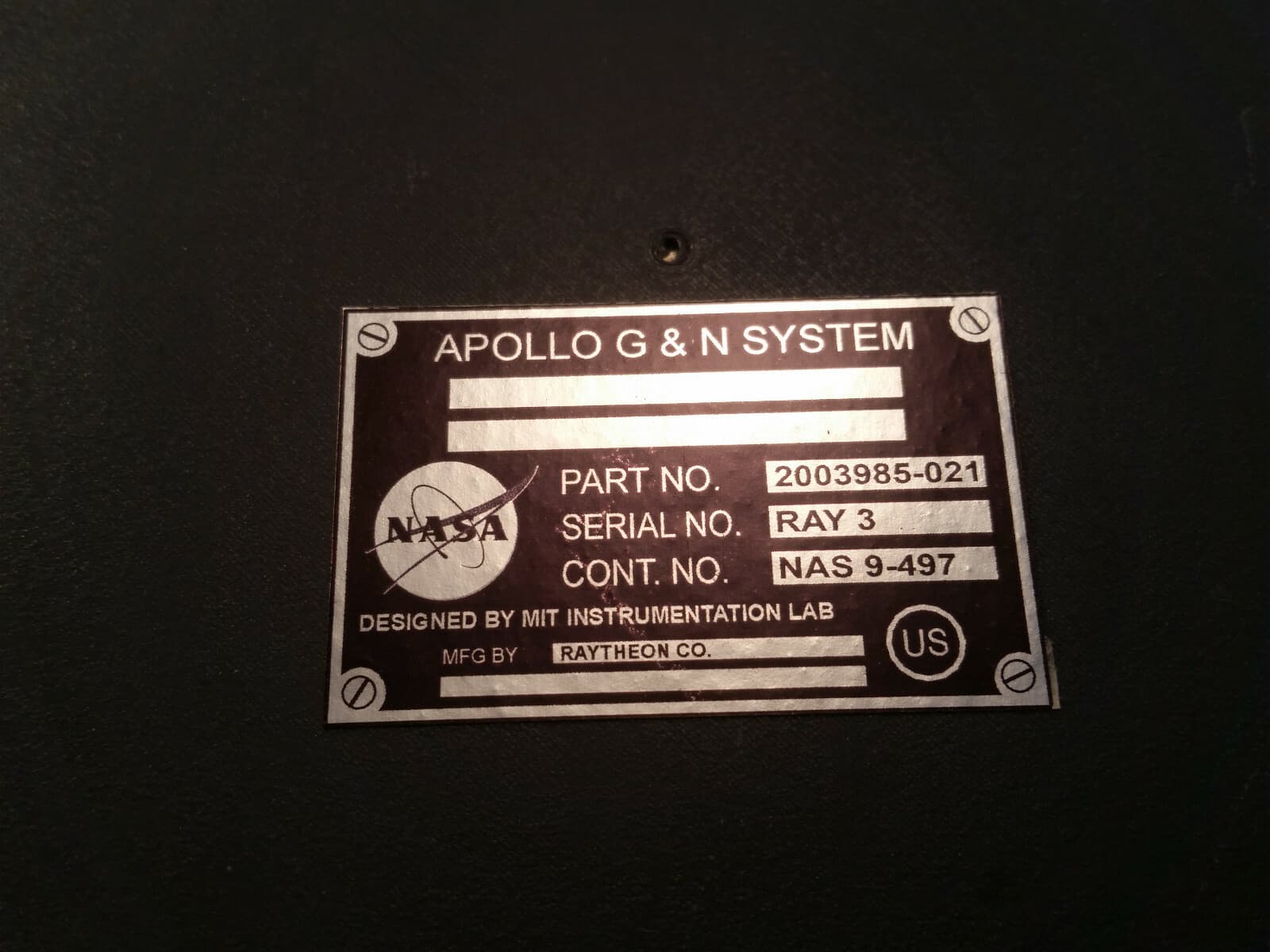 Apollo DSKY Navigation Computer Replica Plaque - Full Size Assembled 5