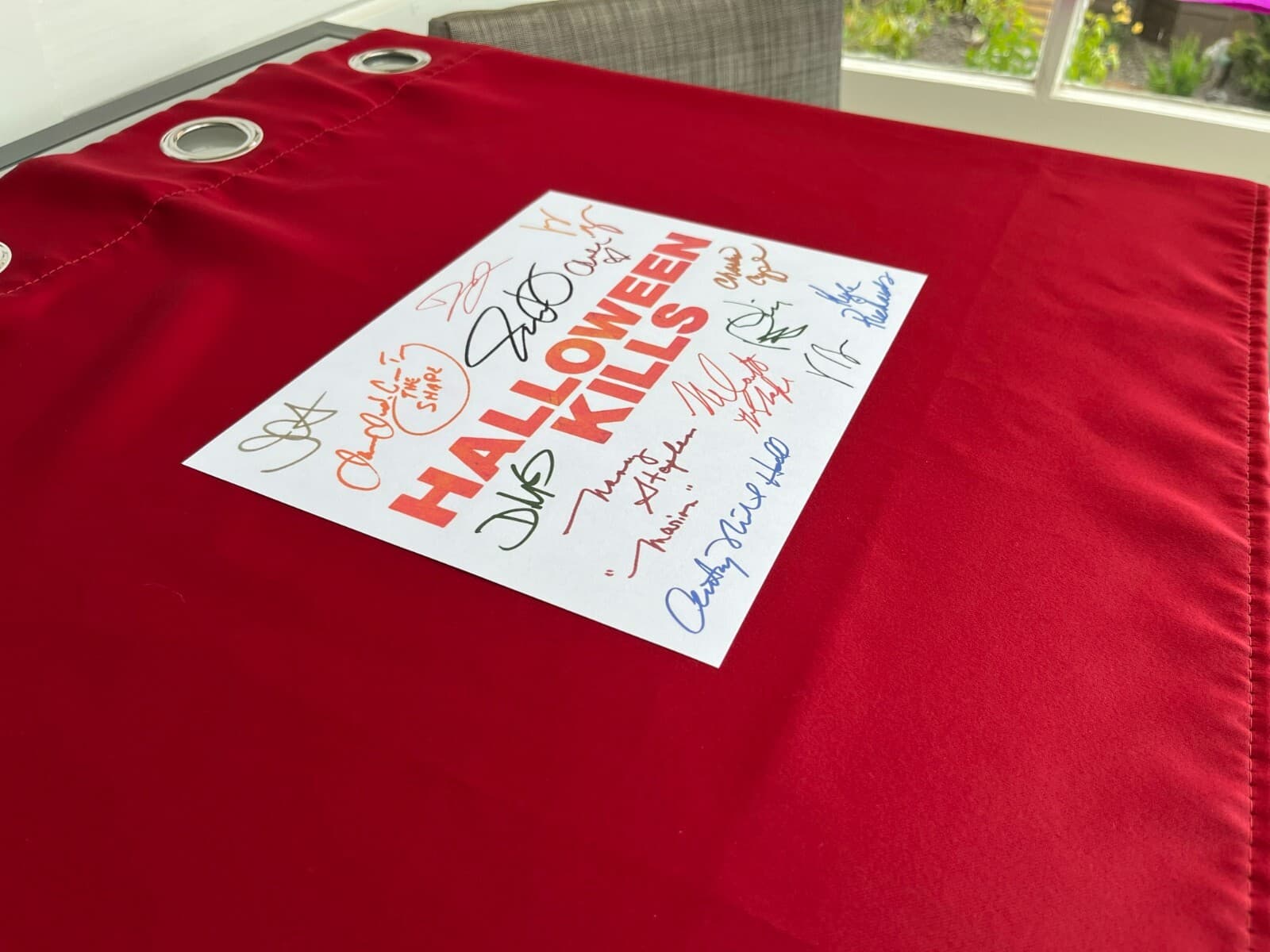 Halloween Kills Title Card Signed- 8.5x11- Autograph Reprints- Michael Myers 2