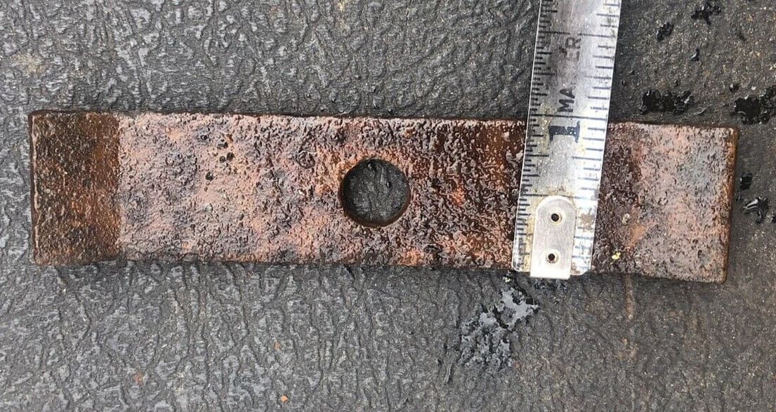 1- Rock Rake Tine Spacer,  maintains space on 1" single hole tines 3/16'' 6