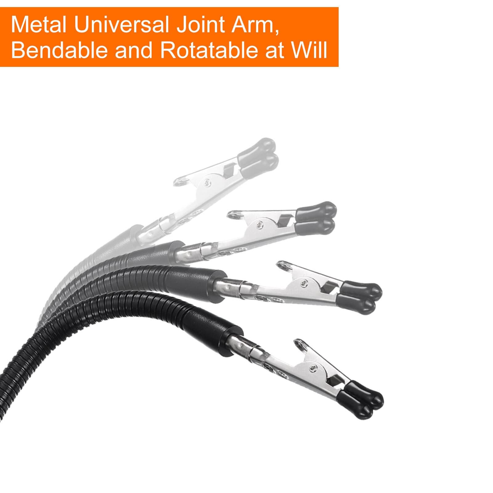 2 Helping Hands 11" Magnetic Base Third Hand Tools with Alligator Clips in Black 2