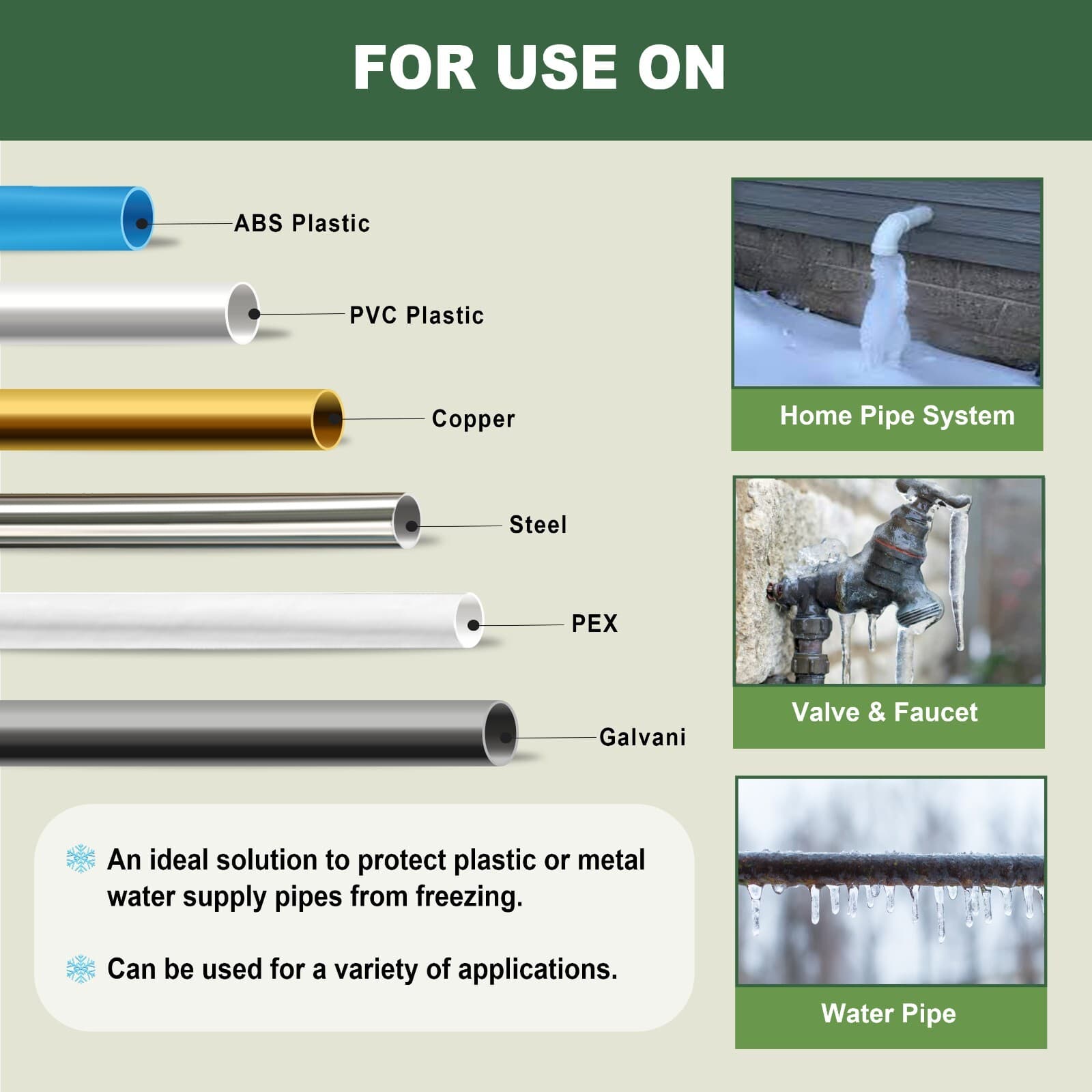 MAXKOSKO Self-Regulating Pipe Heat Cable,  Heat Tape for Pipes Freeze Protection 6