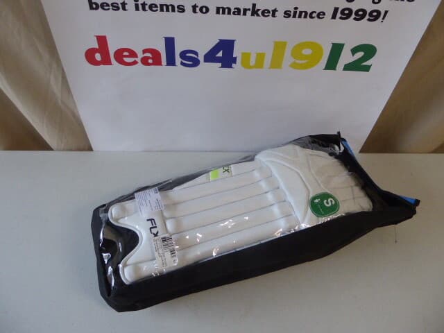 FJX BP100 Cricket Leg Guards Adult Men's Small White Padded Protectors 52 cm NWT