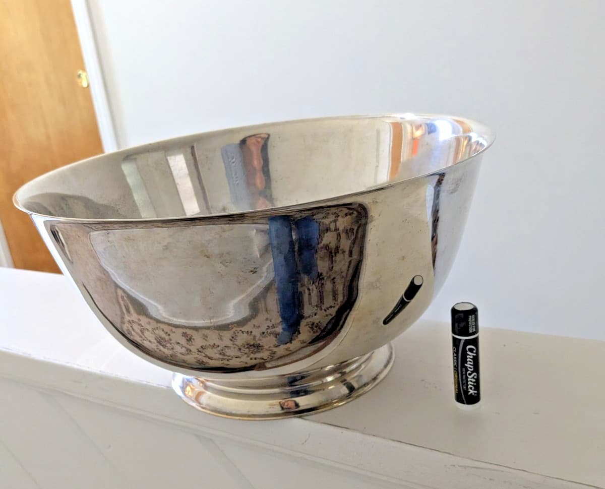 Large Oneida Silverplate Bowl Paul Revere Reproduction 12" Diameter 3