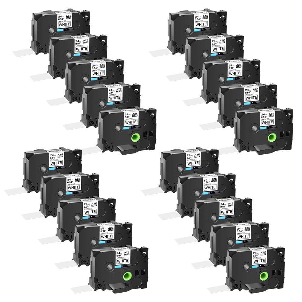 Compatible with Brother 20PK White Label Tape TZ251 TZe251 PT1400 1' 2