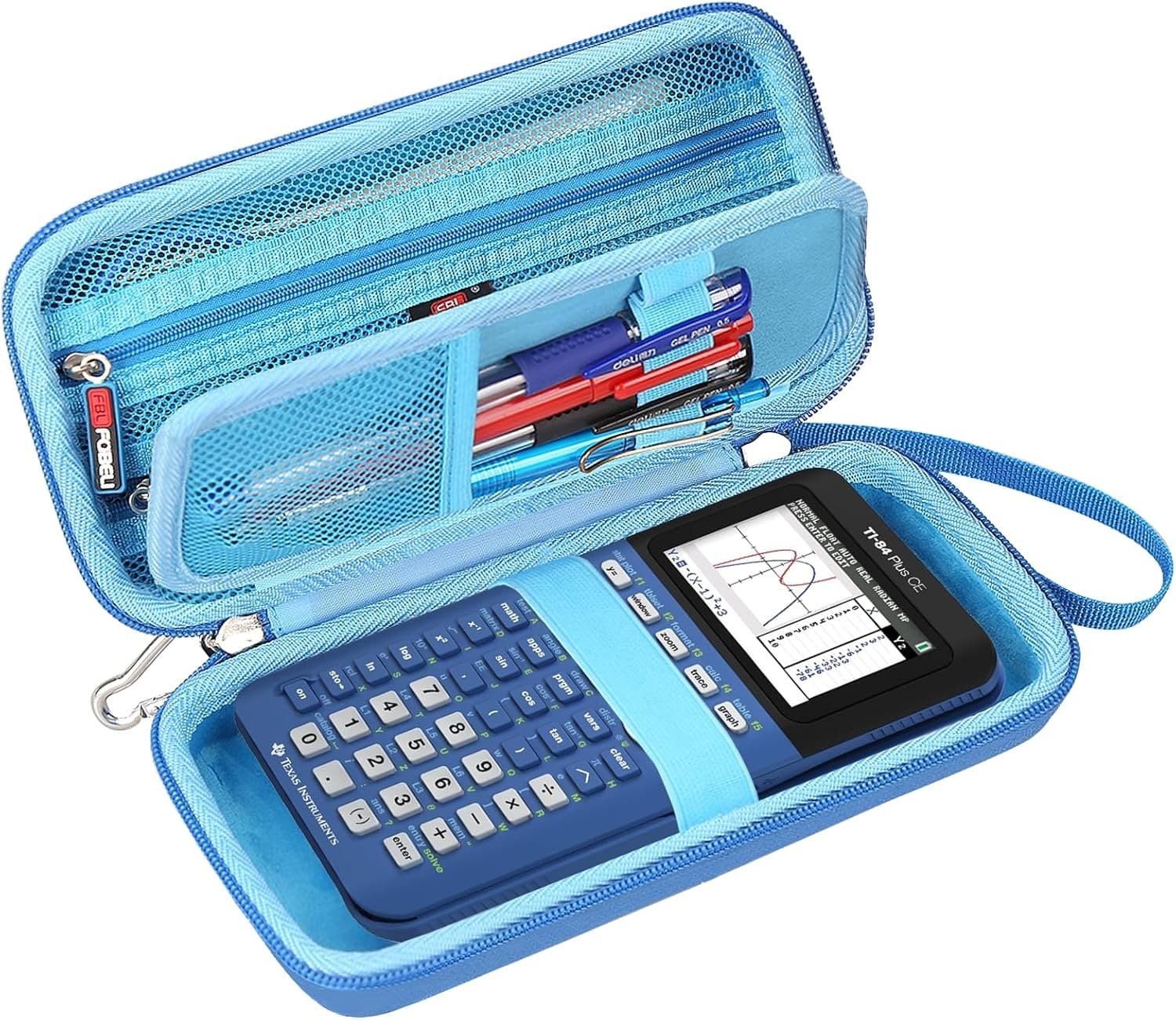 FBLFOBELI Hard Case for Texas Instruments TI-84 Plus CE/TI-84 Plus/TI-83 Blue