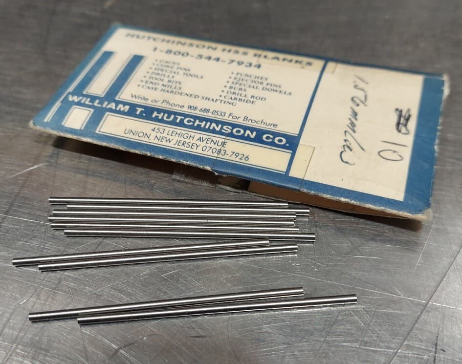 Lot Of 10 - USA Hutchinson 1.56mm x 2" Low Drill Blank Reamer Pin Gage