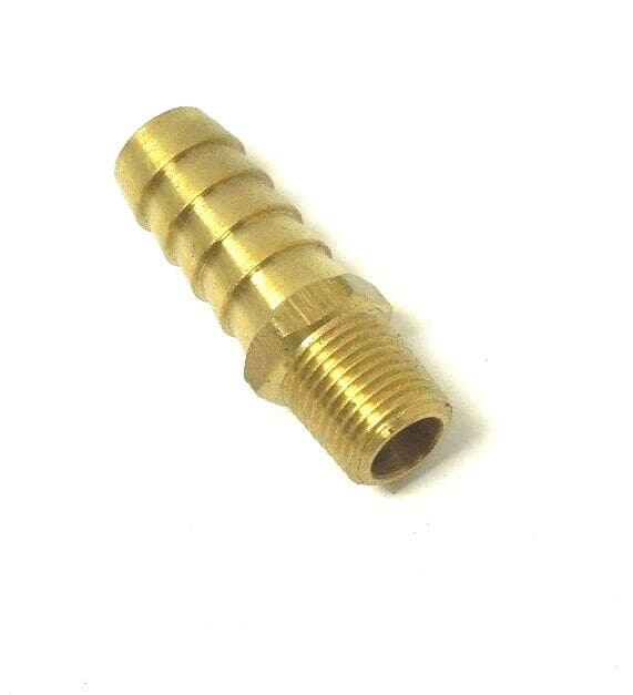 Hose Barb for 3/8" ID Hose X 1/4" Male NPT Hex Body Brass Fuel Fitting 201A-6B