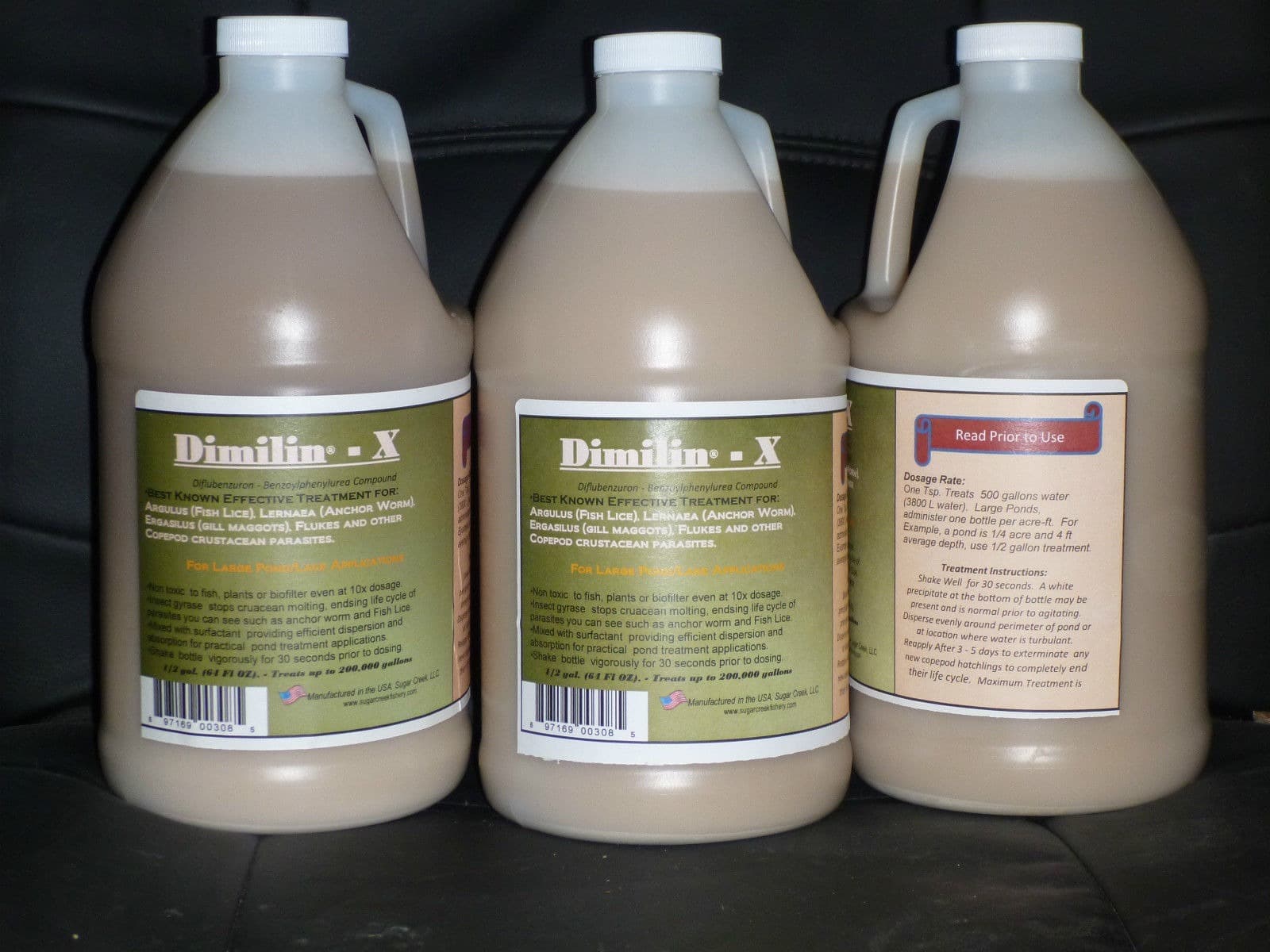 3 Half Gallon Dimilin-X Koi & Fish Treatment: PKF 4