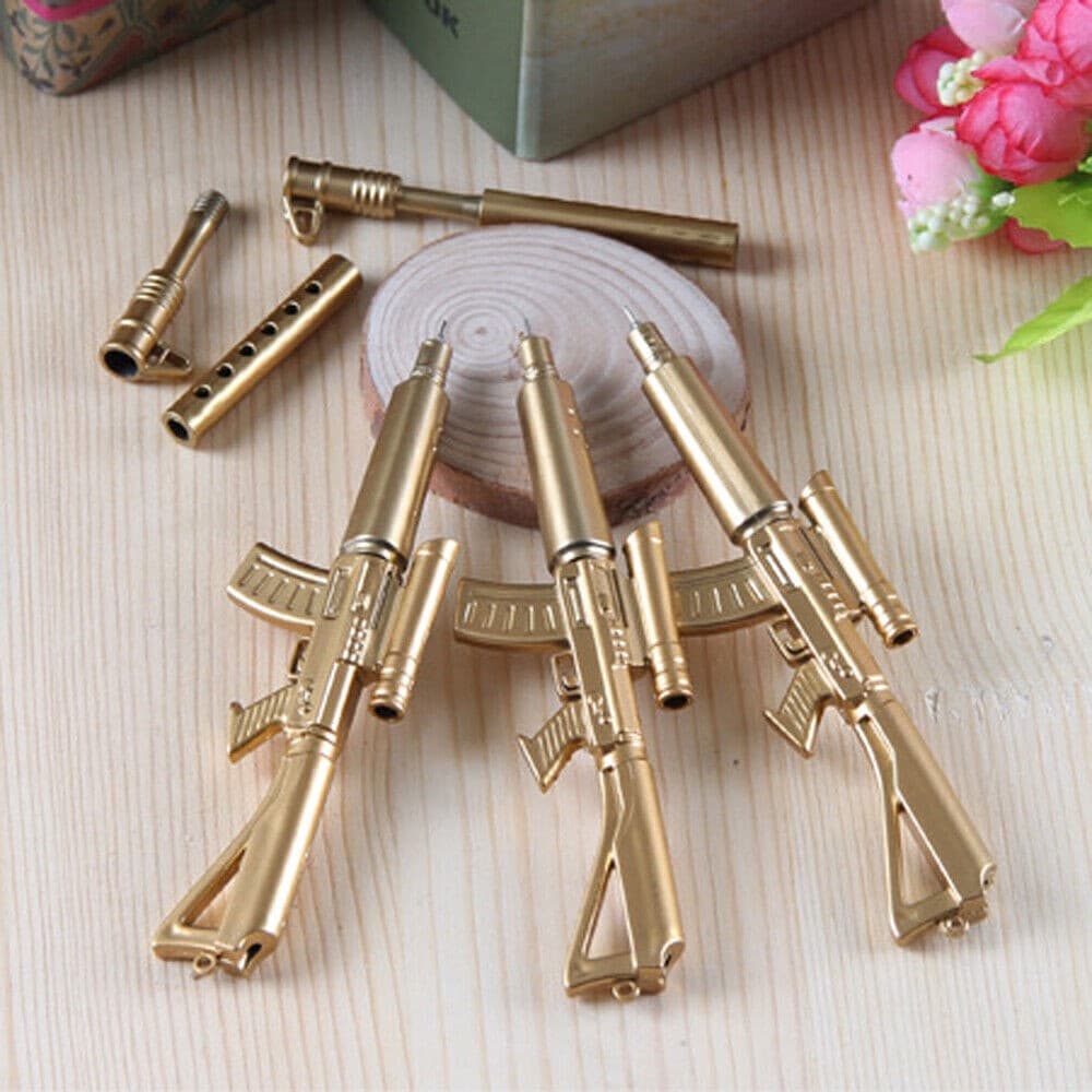 1Pc Rifle Shape Ballpoint Pen Black Ink Stationery Ball Point Novelty Pen NEW! 6