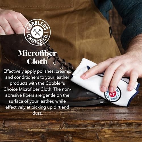 Cobbler's Choice Leather Cleaner, Conditioner, and 2x Polishing Cloth 5