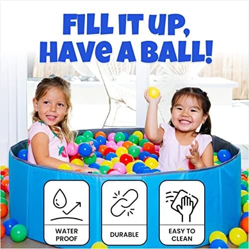 Ball Pit for Toddlers and Kids, Holds over 400 Balls, Soft, Foldable   2
