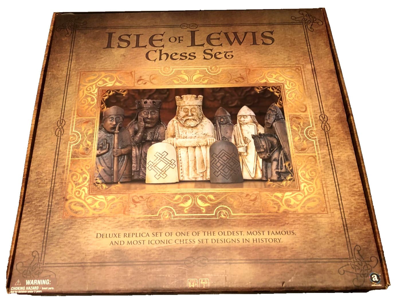 Ambassador Isle Of Lewis Deluxe Replica Historic 17.125” Chess Set Chessmen