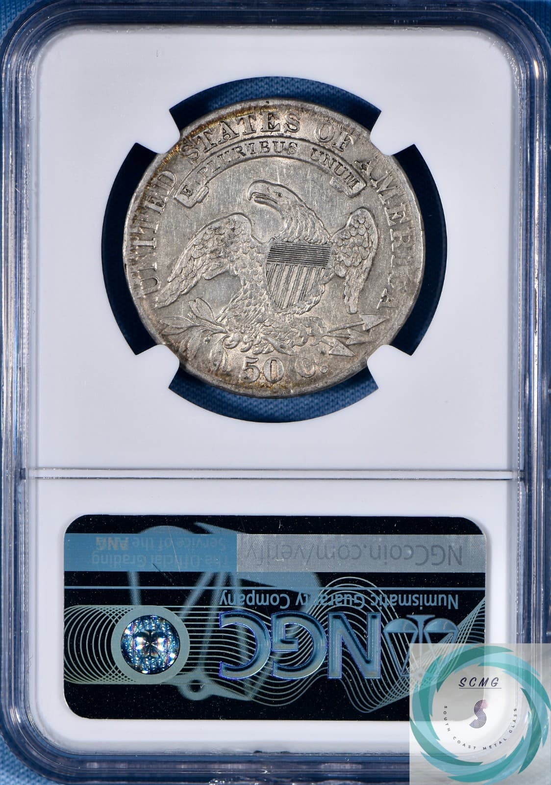 1833 Capped Bust Half Dollar NGC XF45 - Rainbow Edges!!! 2