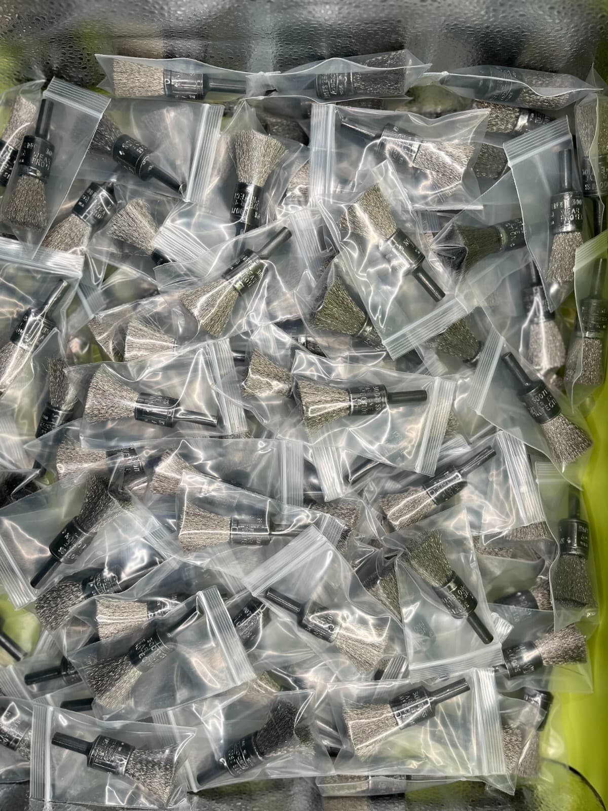 QTY-10) Wire Brush, Osborn 1/2" SS, HS End Brush (.005 wire) with 1/4" Shank. 5