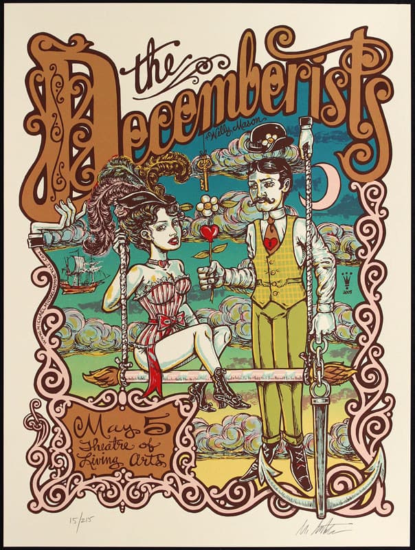 The Decemberists Willy Mason Poster 5/5/2005 Theatre of Living Arts Philadelphia