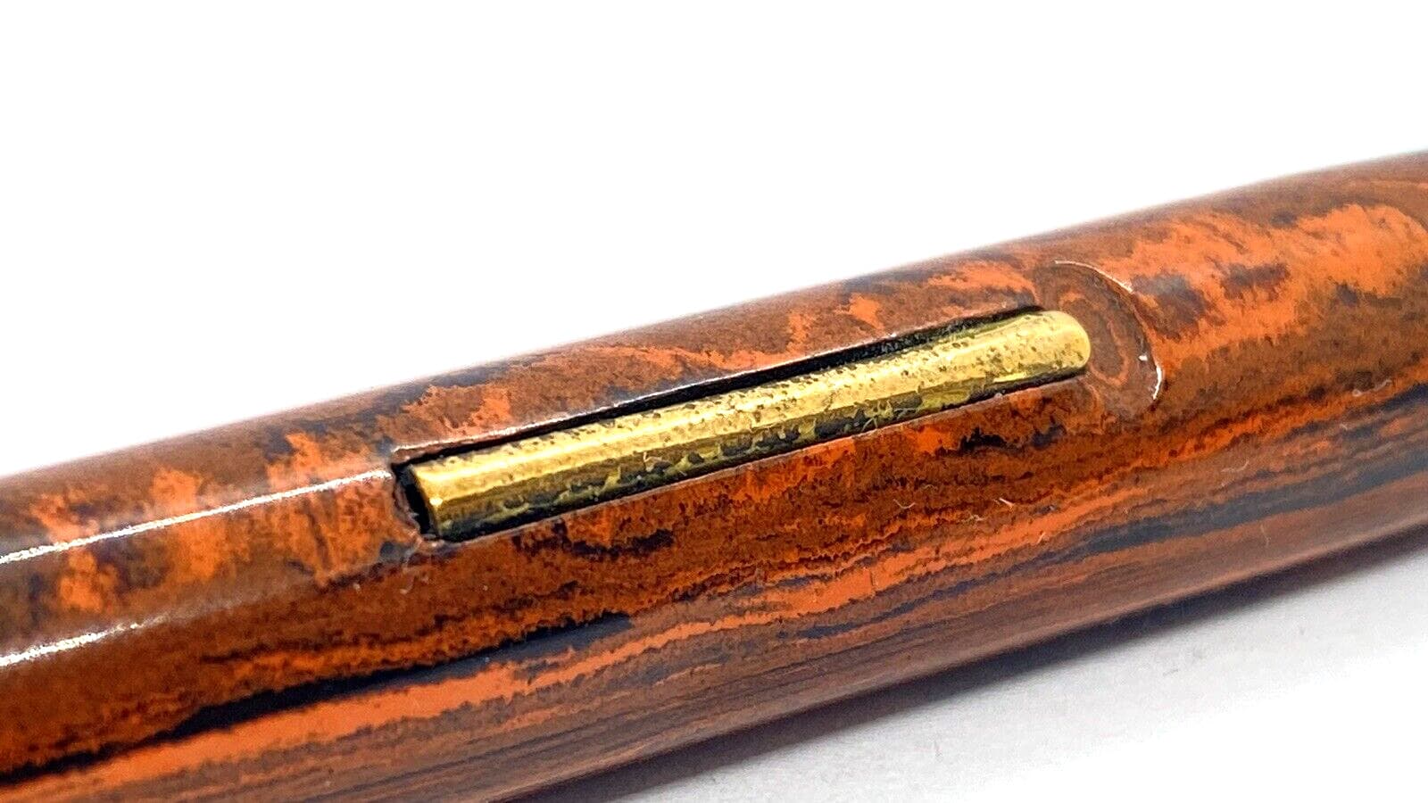 VINTAGE POPE`S PERFECTION FOUNTAIN PEN RED MOTTLED SEMI FLEXIBLE 14K MEDIUM NIB 5