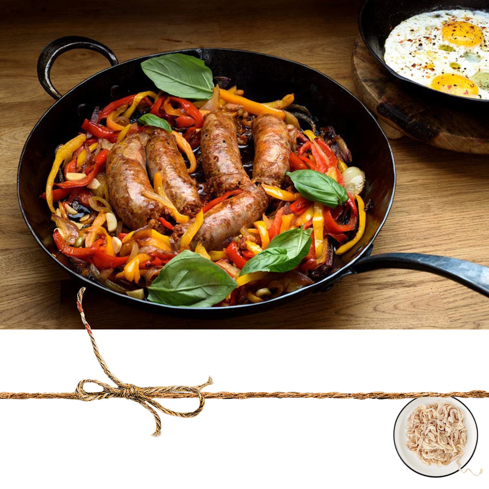 Natural Edible Sausage Casing for Home Sausage Making, Diameter 1.5" 4