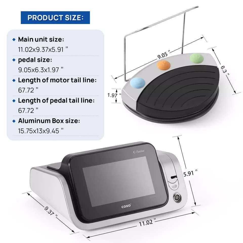 COXO Dental LED Implant Motor Surgical System 20:1 Contra Angle C-SAILOR PRO 3