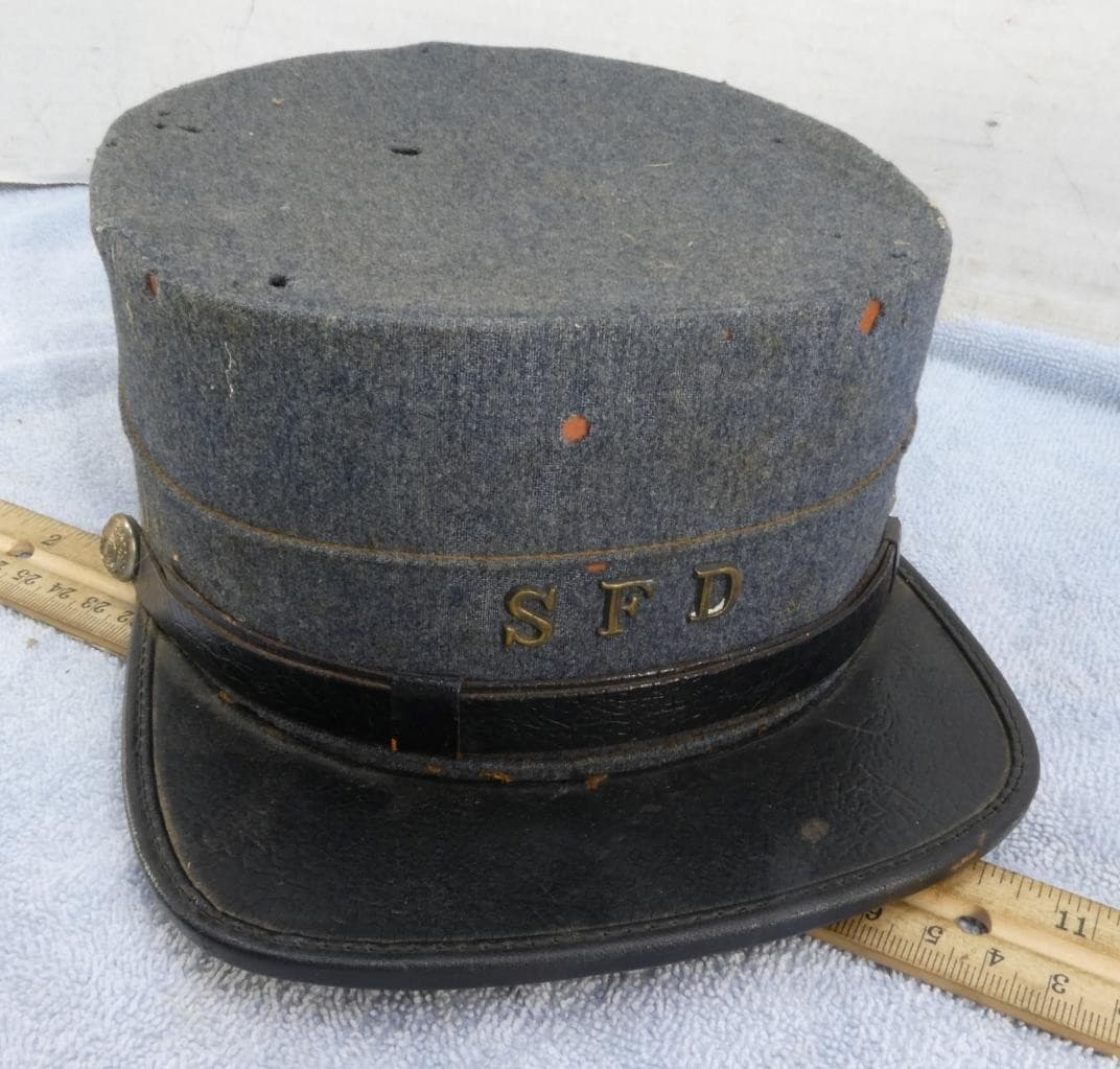 SFD Syracuse Fire Department KEPI Hat Identified J Hoag Possibly Seneca Falls 2