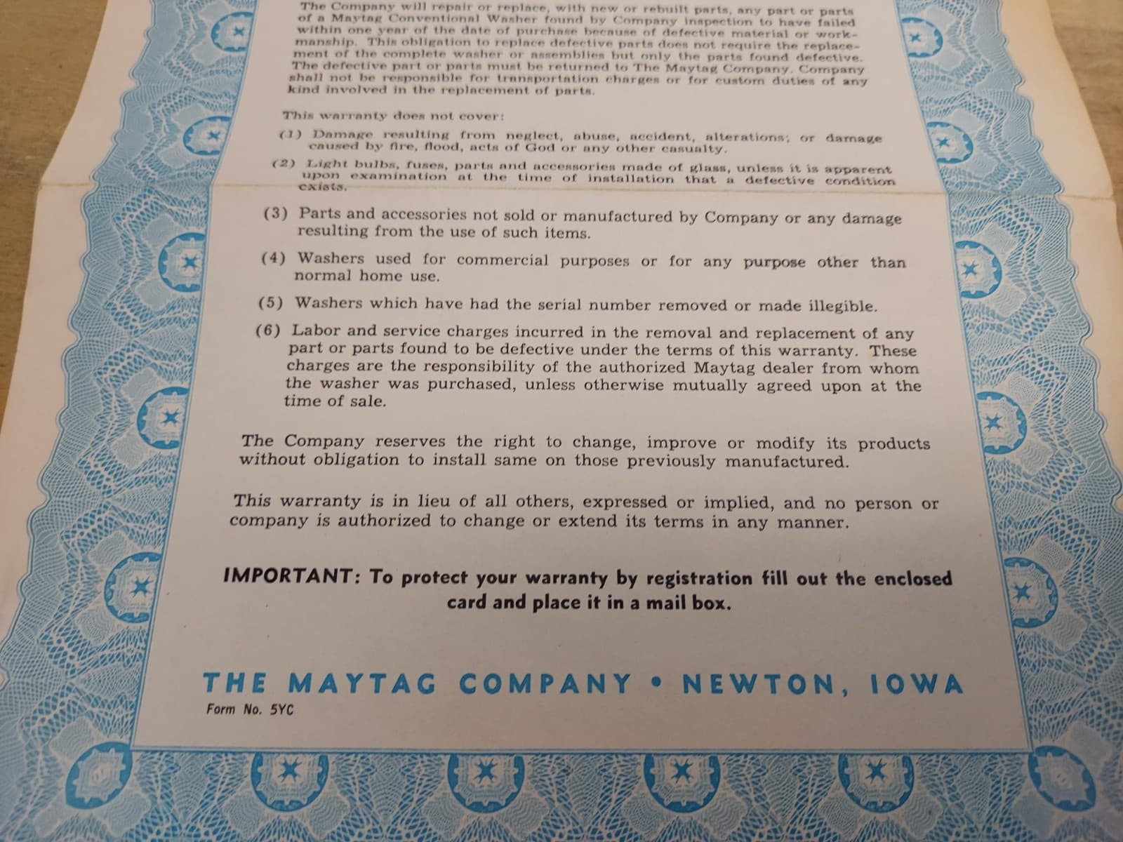 Vintage 1961 Maytag Wringer Washer Introduction Book & Warranty 5