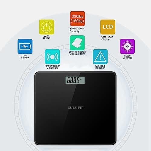 Digital Body Weight Scale Bathroom Weighing Scale for People with Large LED 2