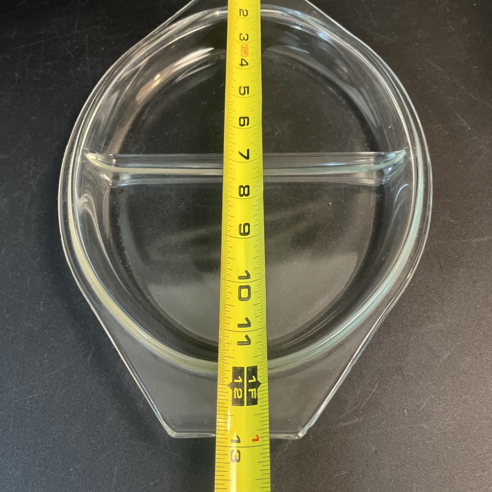 Vtg Pyrex Divided Lid For Casserole 945C LID ONLY Clear Glass Replacement 5