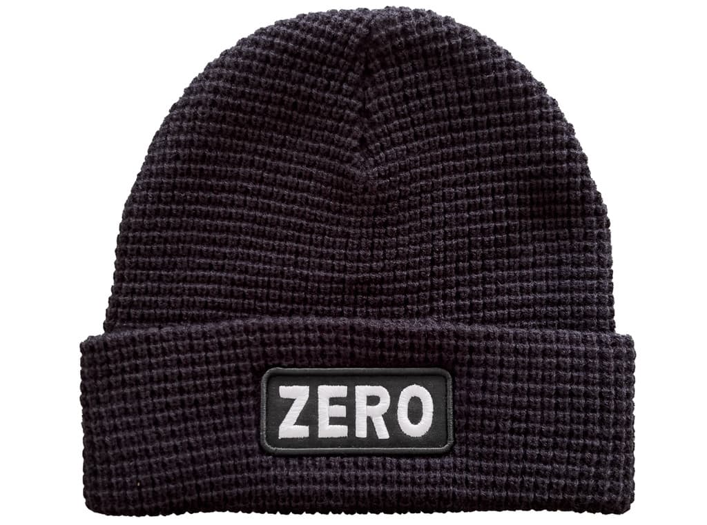 ZERO Skateboards Army Patch Waffle Black Beanie Hat