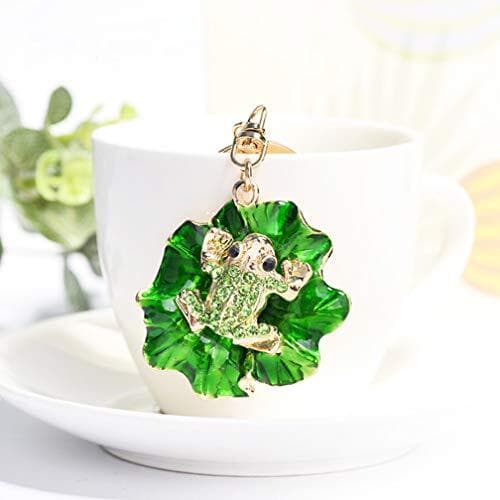 Cute Frog Shape Crystal Rhinestone Sparkling Keychain Bag Pendant Handbag  4