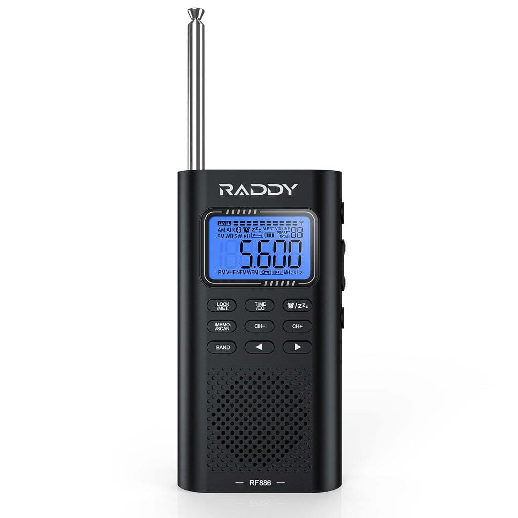 Raddy RF886 Shortwave Radio | AM/FM/SW/VHF/WB | Bluetooth Connection