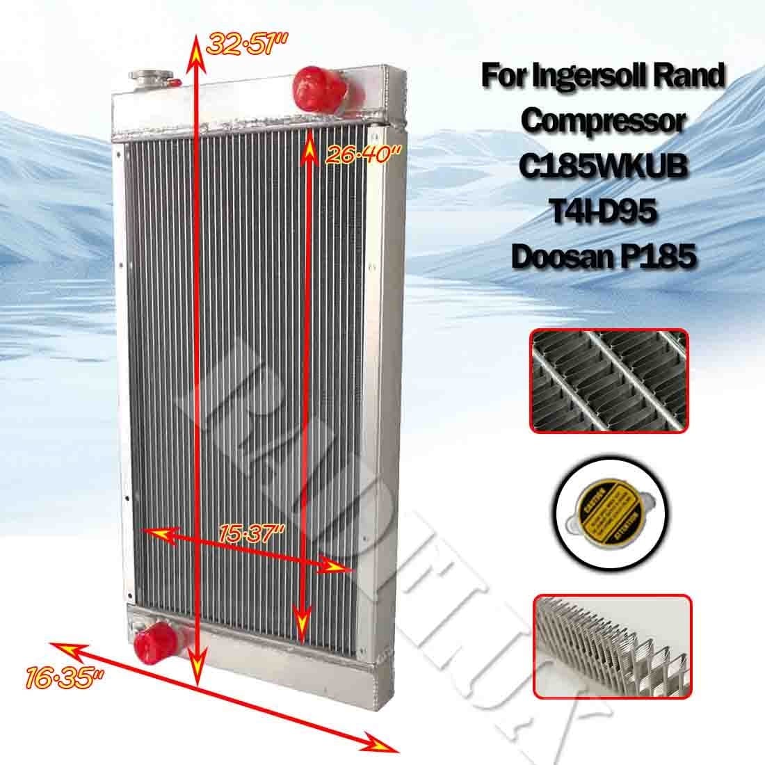 #22482277 Radiator For Ingersoll Rand Compressor C185WKUB T4I-D95 Doosan P185 MT 2