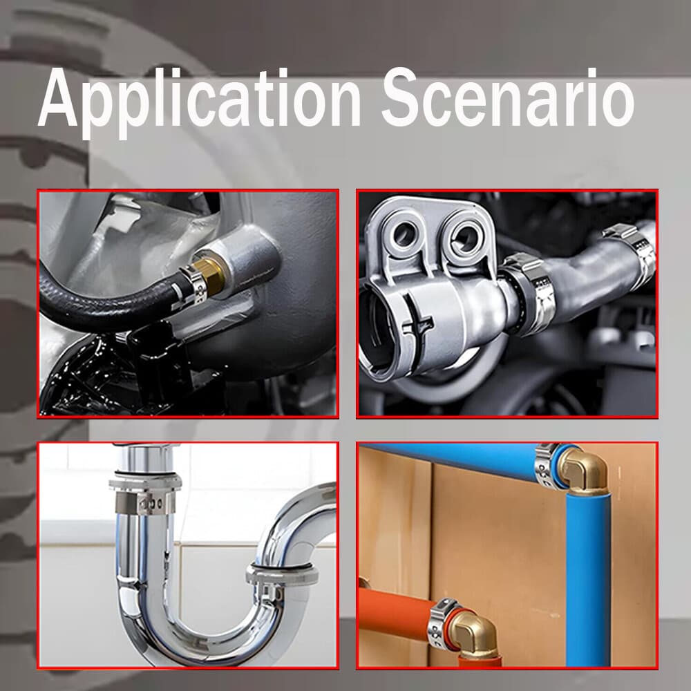 100pcs 3/8" PEX Crimp Rings Cinch Ear Pinch Clamp for PEX Tube Stainless Steel 3