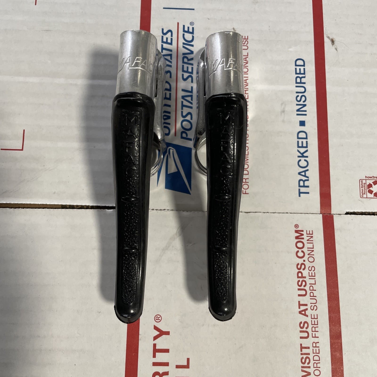 NOS Vintage Mafac Brake Levers Drop Bar black covers 70s 60s