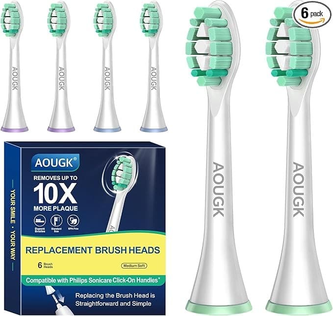 Replacement Brush Heads Compatible with Philips Sonicare Toothbrush Heads wit...