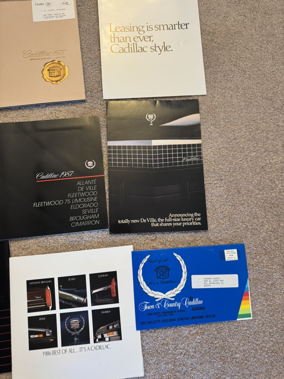 Lot of  14 Original Cadillac Brochures - Papers , Concept Nice Lot All Together 5