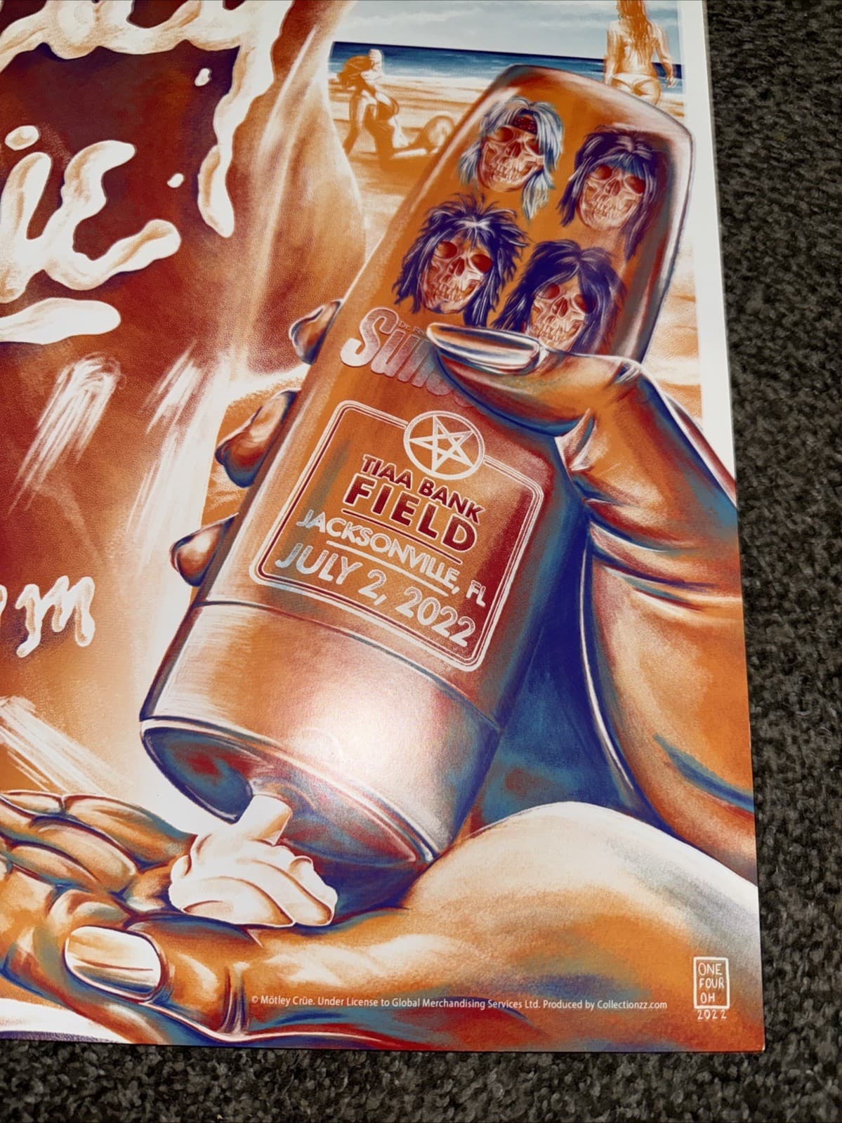 Motley Crue Jacksonville Fl 18x24  Stadium Tour Show Poster 7/2 /22 Only 300 3