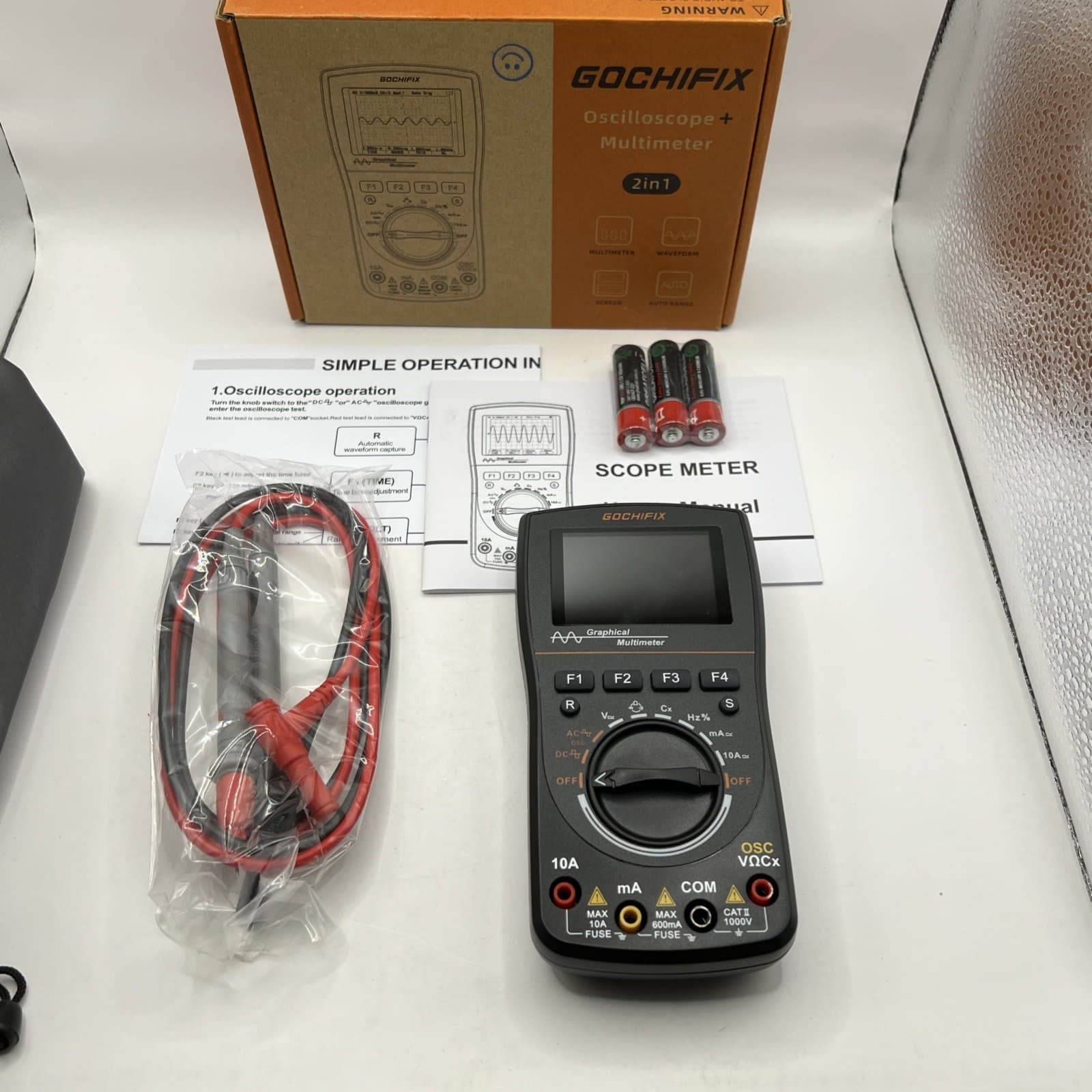 Oscilloscope Multimeter 2-in-1, Color Screen Intelligent Graphical Handheld New