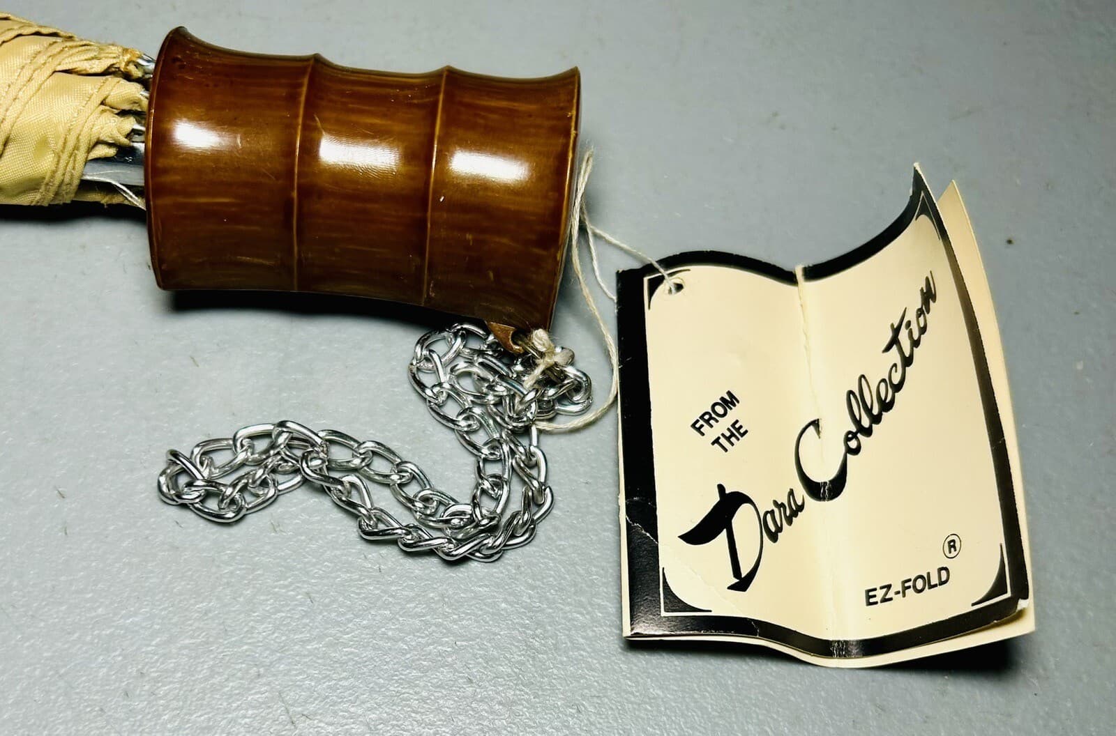 Vintage Walt Disney Mary Poppins Original Promotional Fashion Umbrella Beige New 4