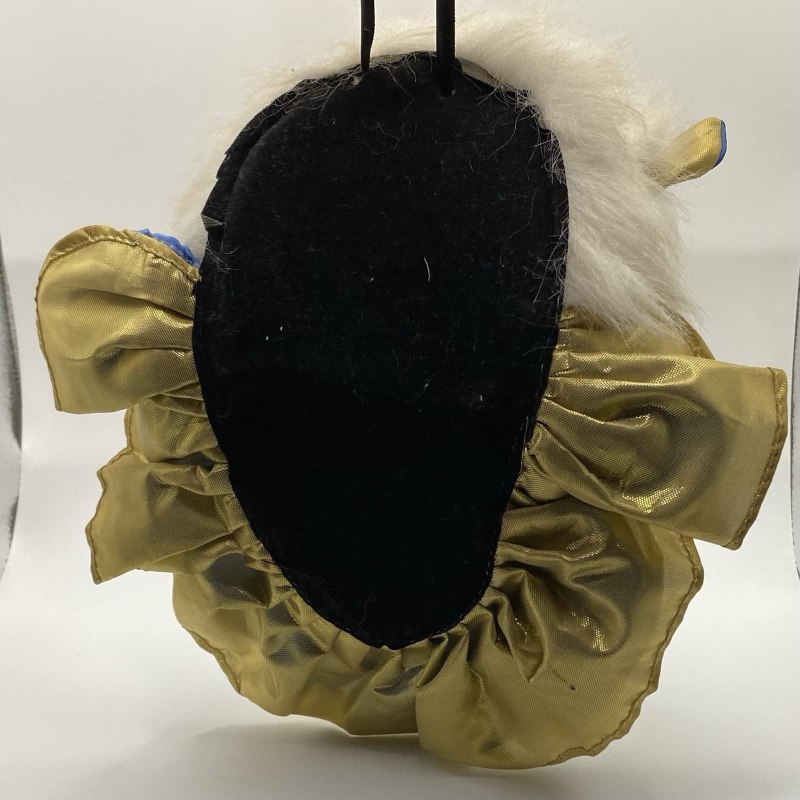 VINTAGE BRINN'S HANDPAINTED JESTER CAT MASK CERAMIC BLUE GOLD MARDI GRAS 6