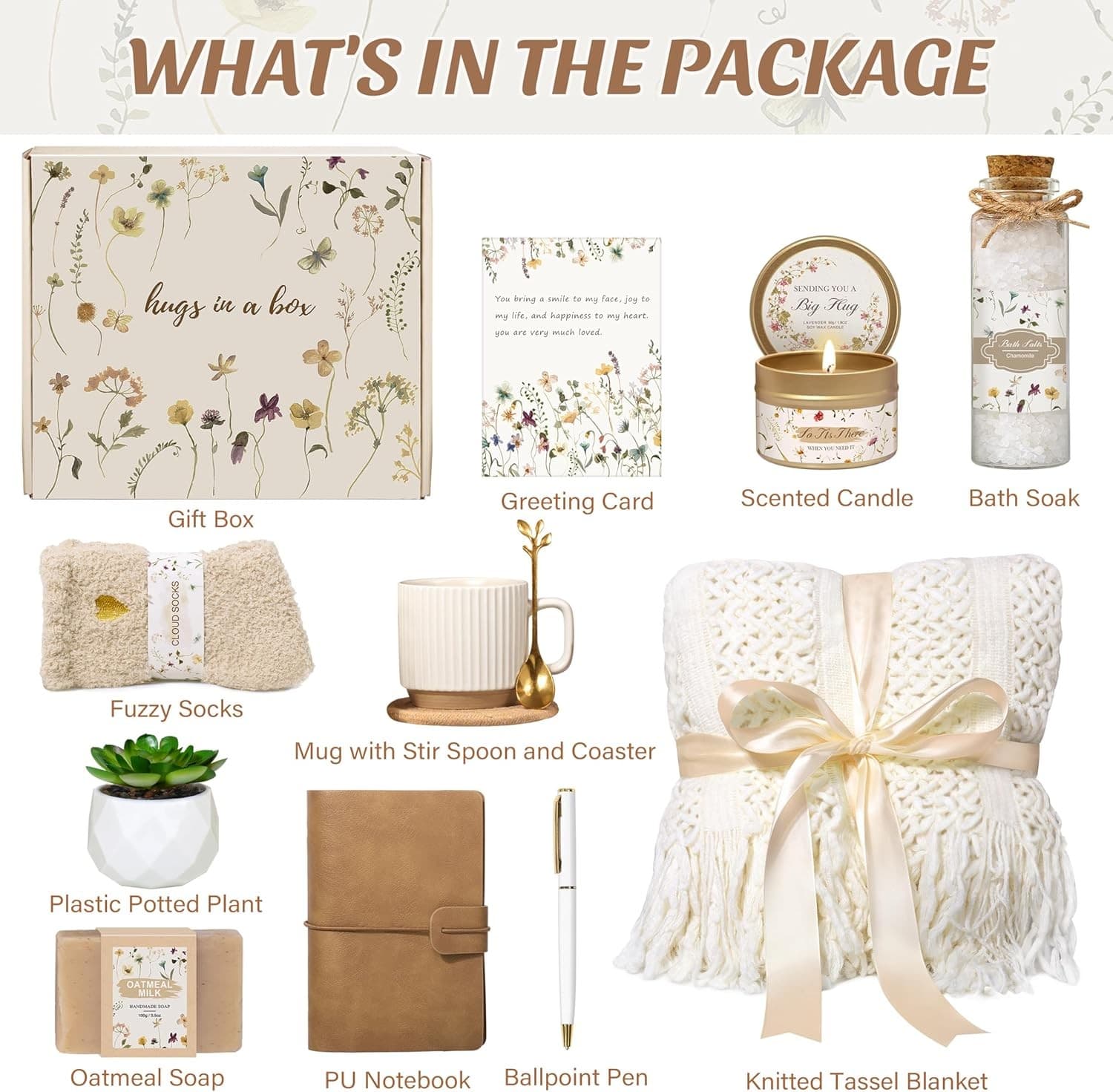 Self Care Gift Box for Women, New Mom, Best Friend (Ivory) 6