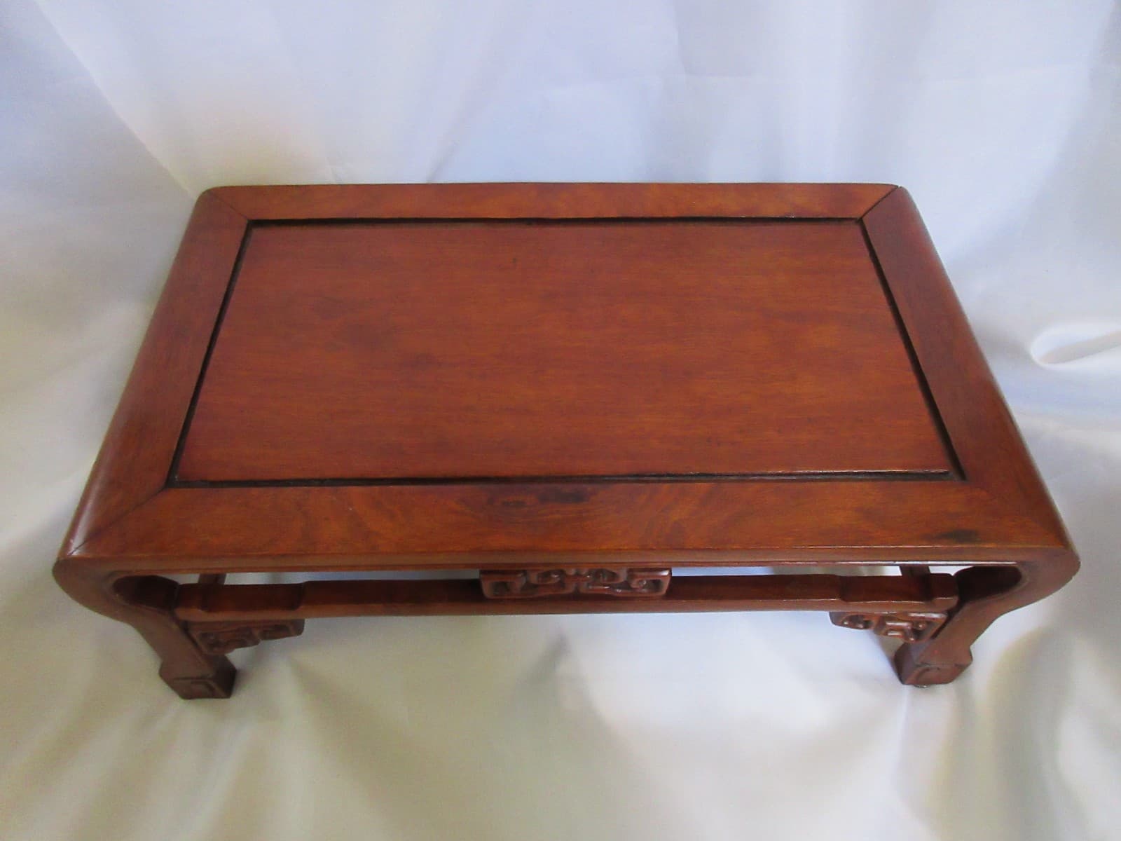 Vintage Chinese Rosewood Hongmu Hardwood Carved Bonsai Display Stand 18 x 10 EUC 2