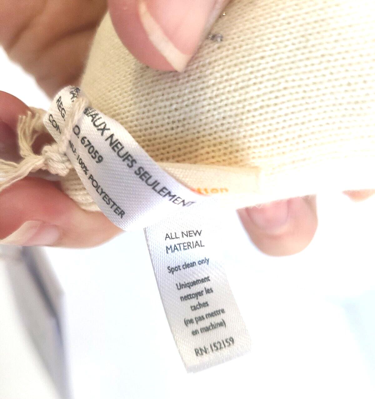 Meri Meri Milk Baby Rattle Toy Unisex Boy Or Girl Organic Cotton Handcrafted NWT 4