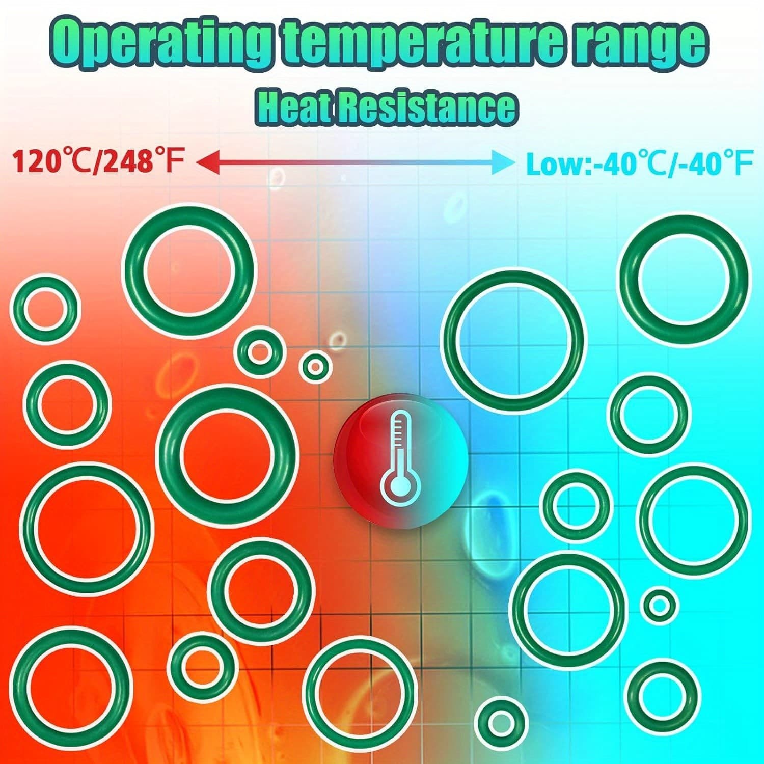 595 Pcs Metric and SAE Air Conditioning O-Ring Kit for Automotive A/C Compressor 6