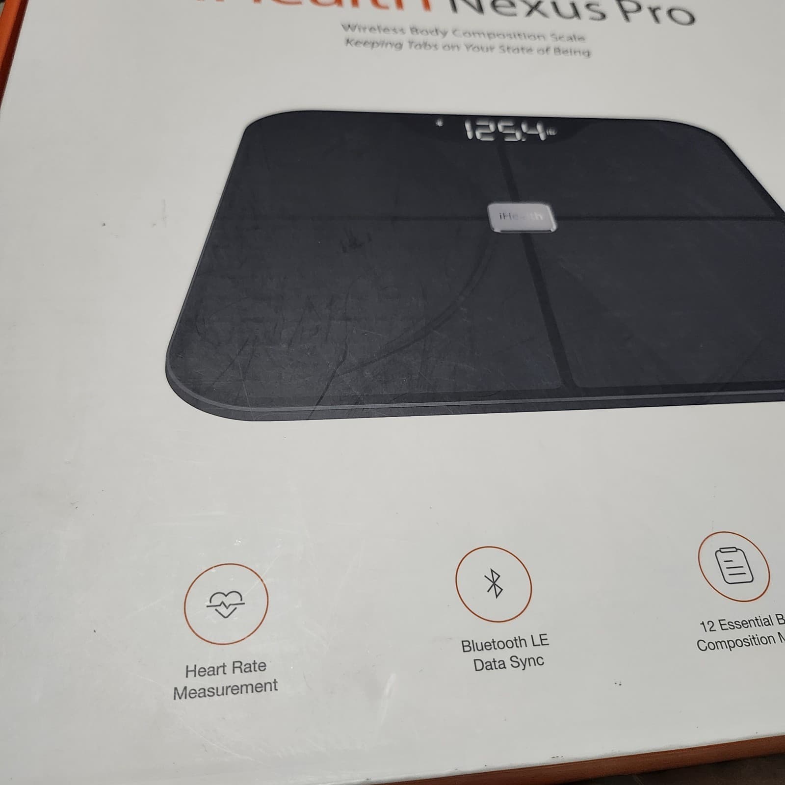 iHealth Nexus Pro Body Composition Scale Bluetooth LE Heart Rate Measurement NEW 4