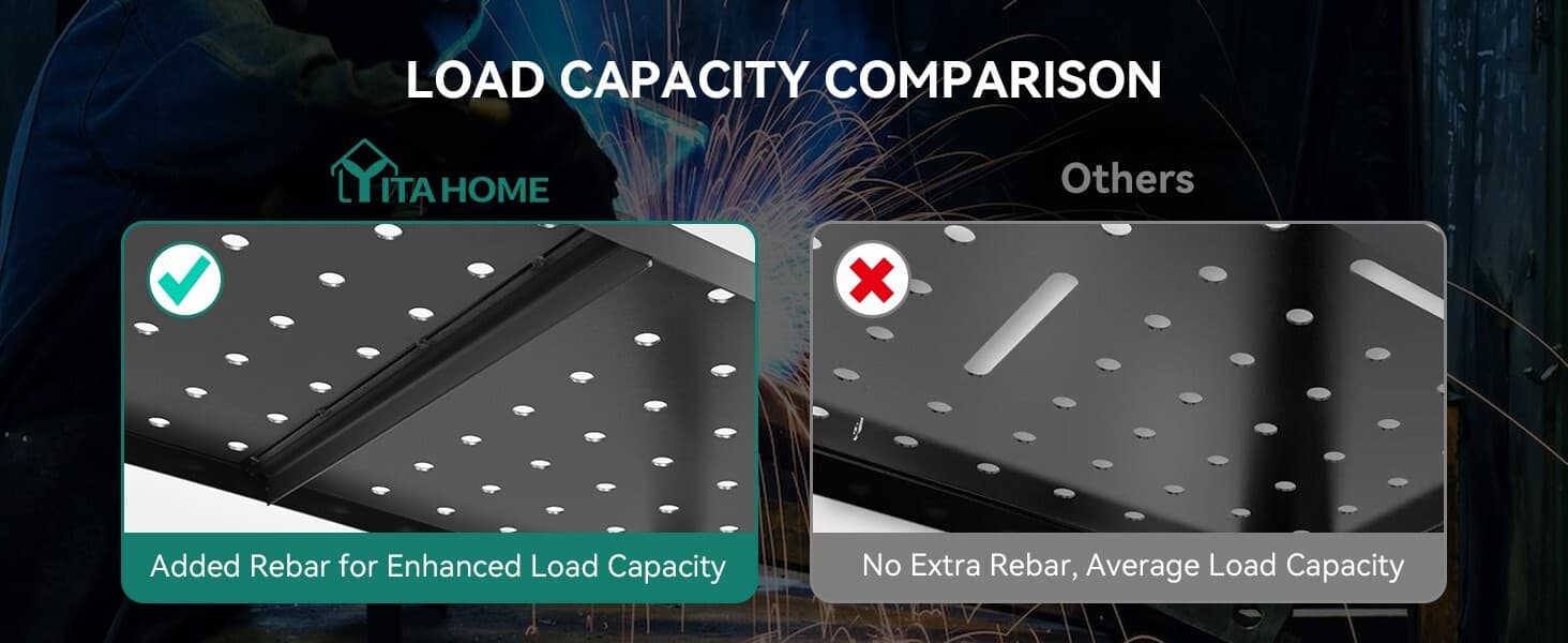 36'' x 18'' 1200lb Load Carbon Steel Workbench Welding Sawing Table Storage tray 6